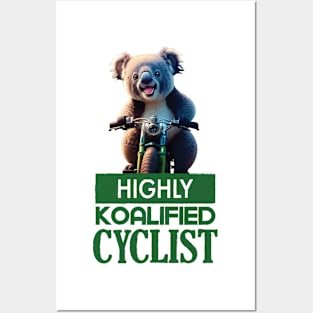 Just a Highly Koalified Cyclist Koala 3 Posters and Art